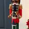 Glitzhome® 36.5"H Wooden Christmas African American Soldier Nutcracker